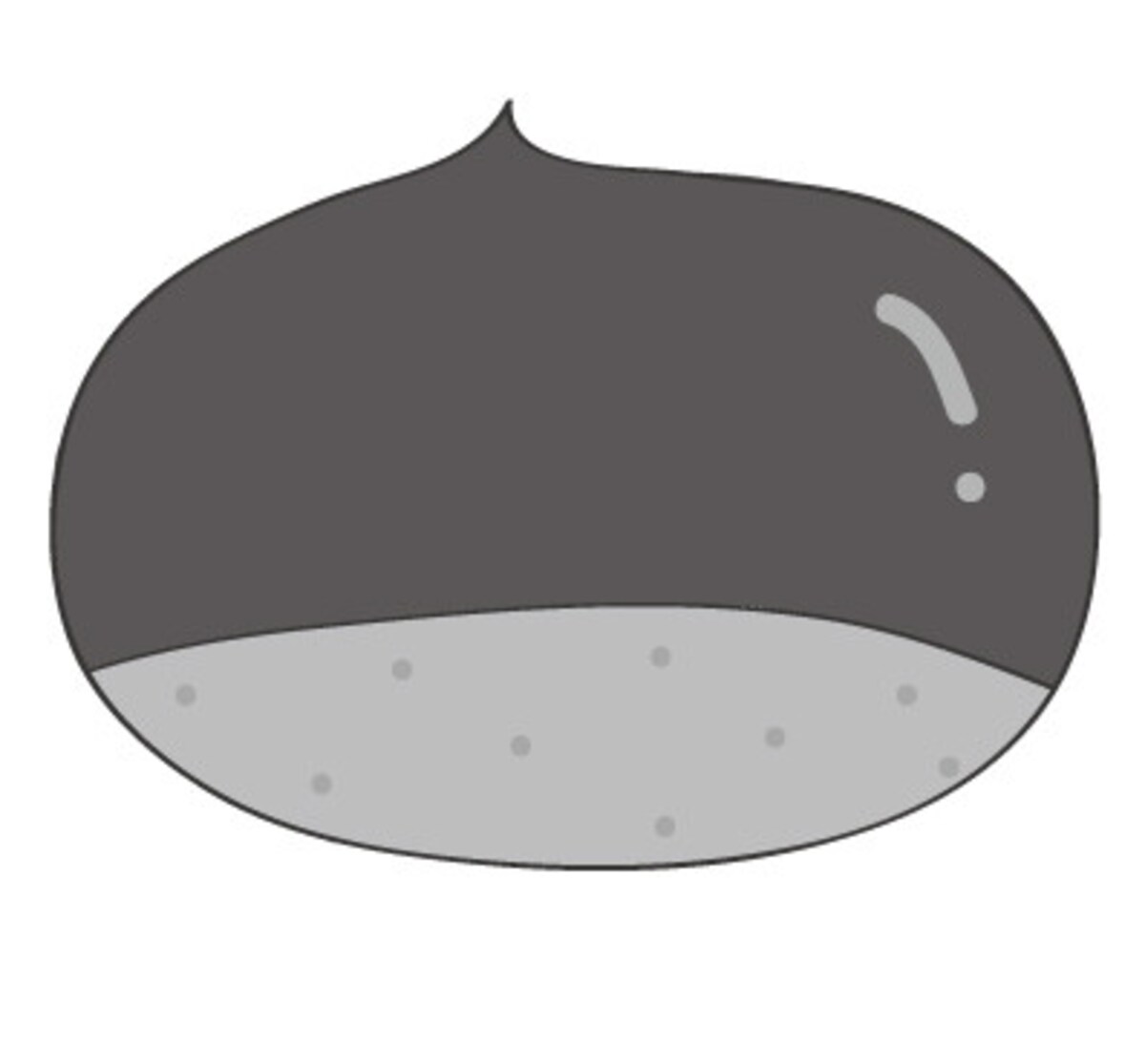 秋　イラスト　栗　白黒　かわいい