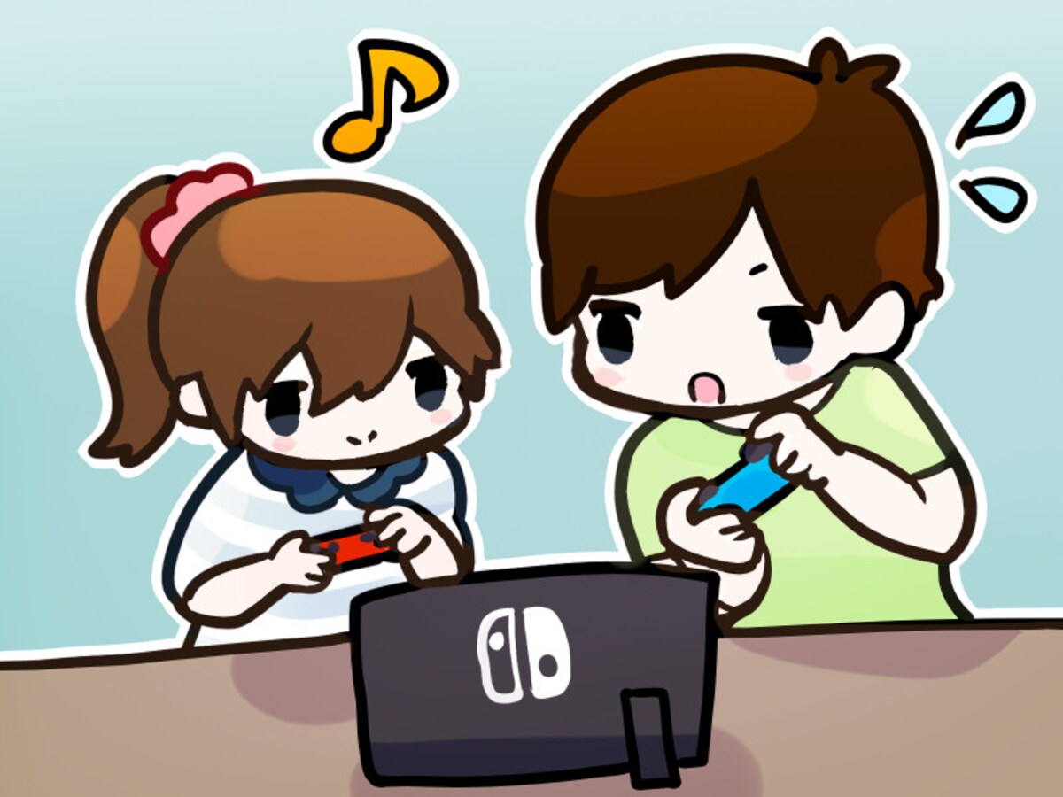 ニンテンドースイッチで遊ぶ図
