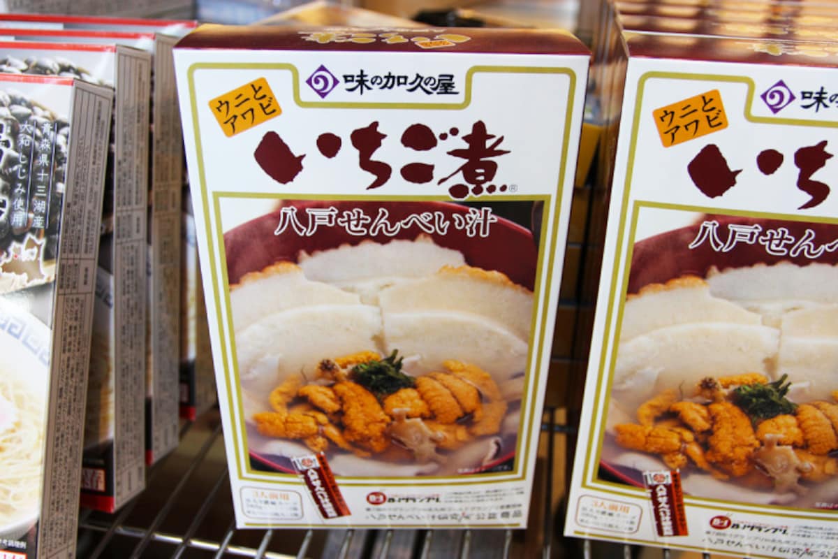 青森　お土産　おすすめ　人気　味の加久の屋　いちご煮せんべい汁