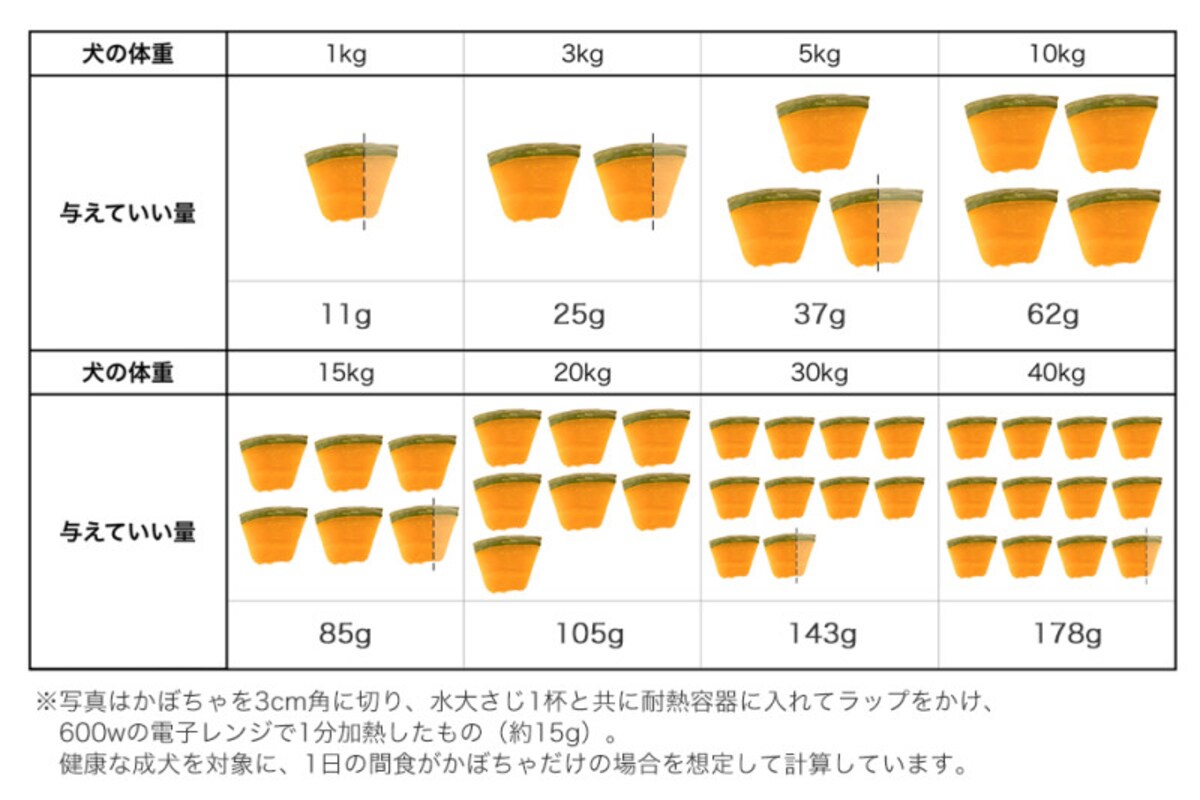 犬　かぼちゃ　カボチャ　食べていい　食べちゃった　与えていい　量　食べちゃだめ