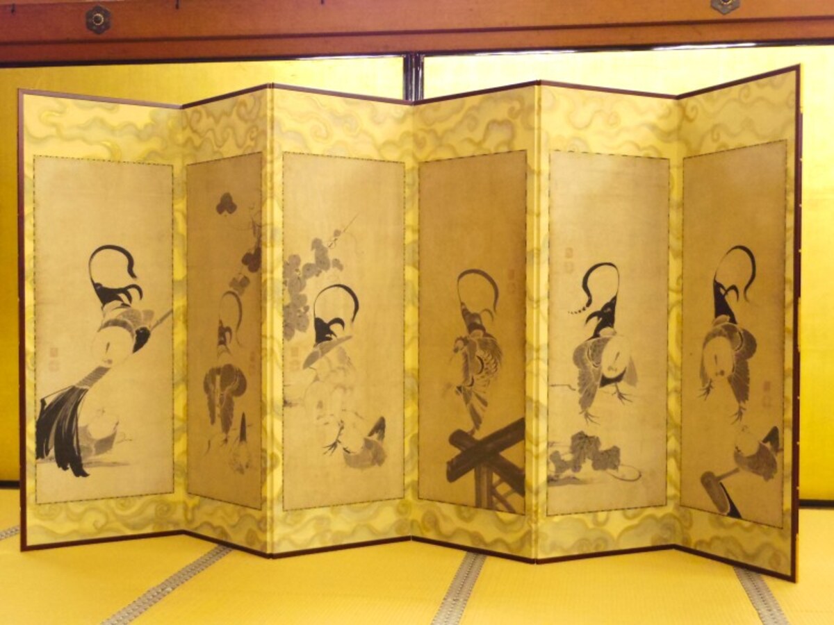 伊藤若冲「群鶏図押絵貼屏風」