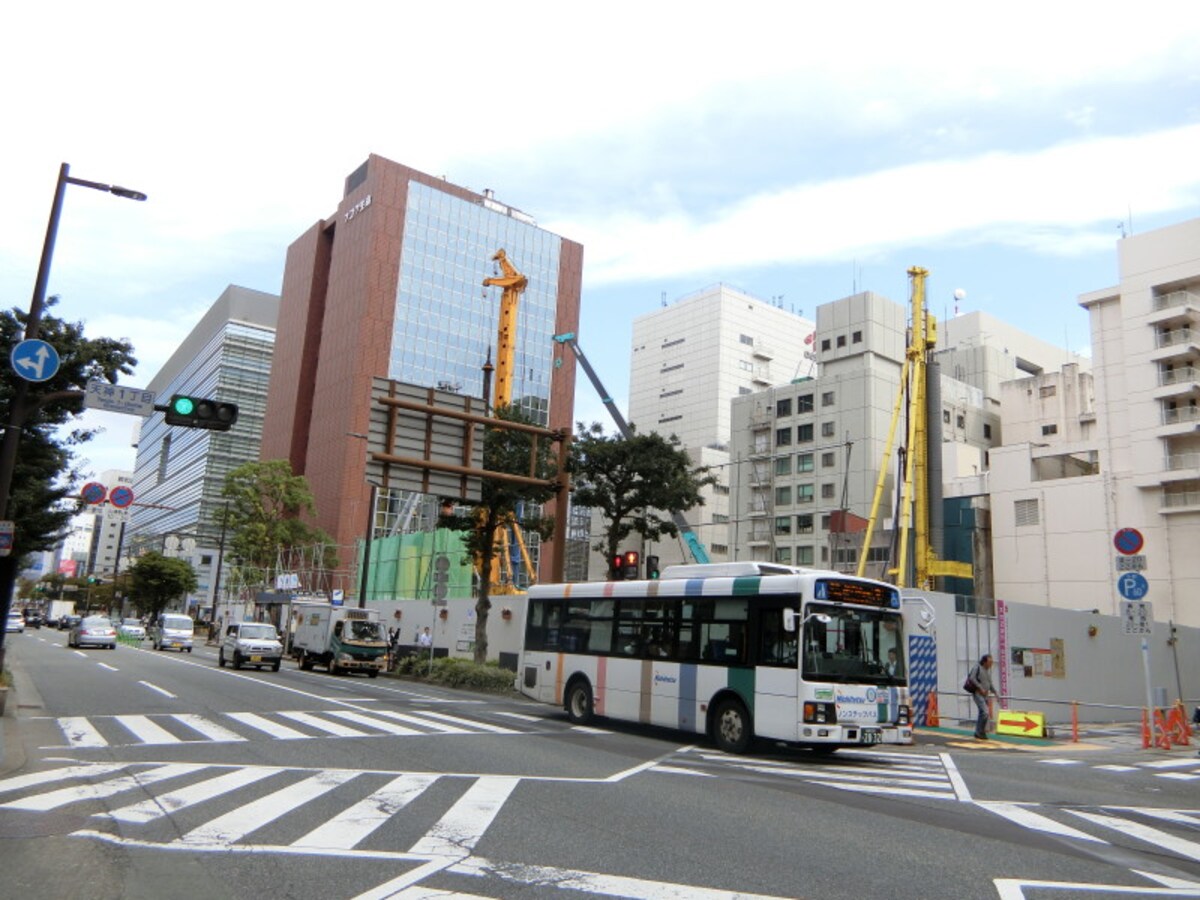 天神地区の開発現場