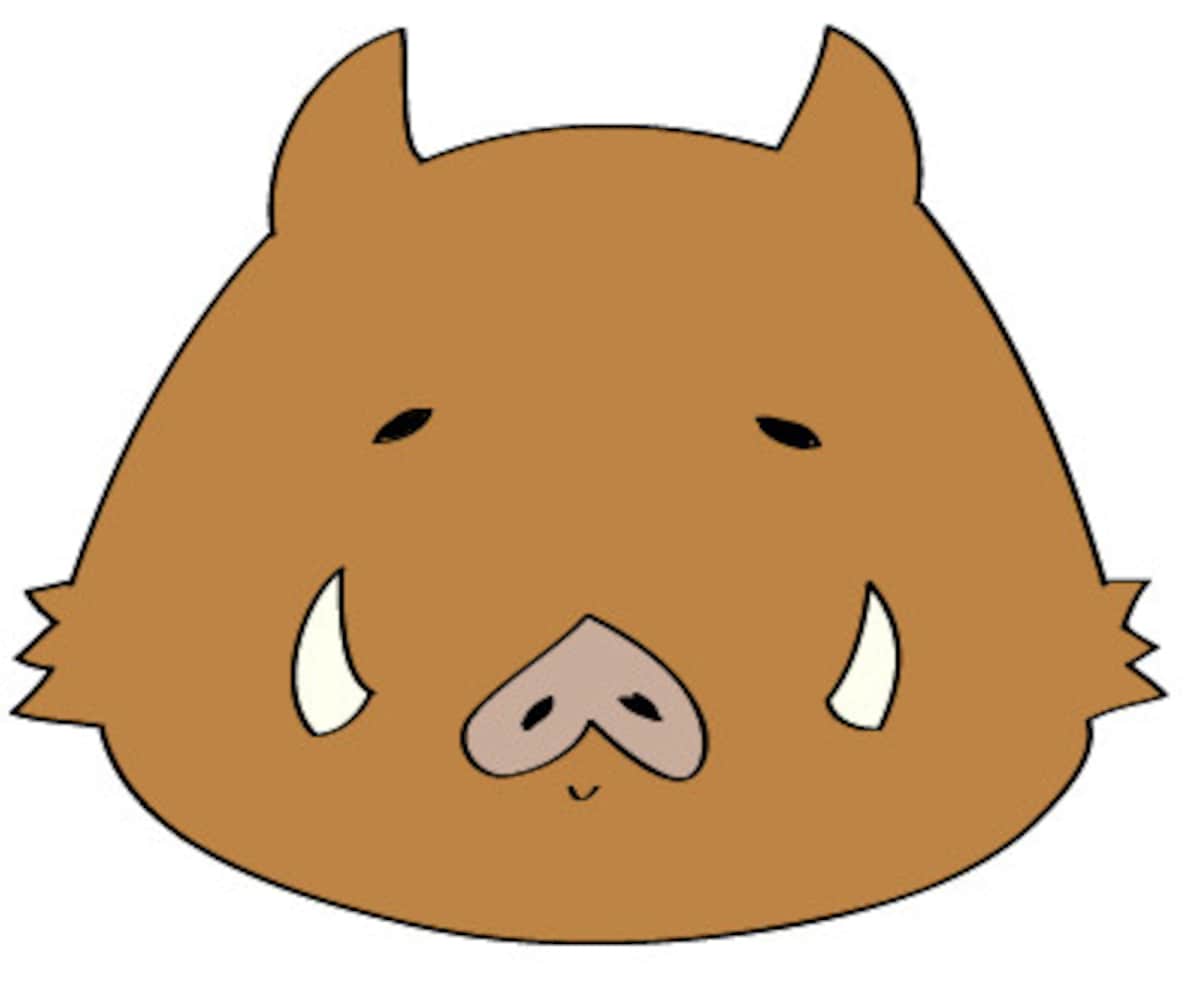 亥　年賀状　イラスト　かわいい　無料