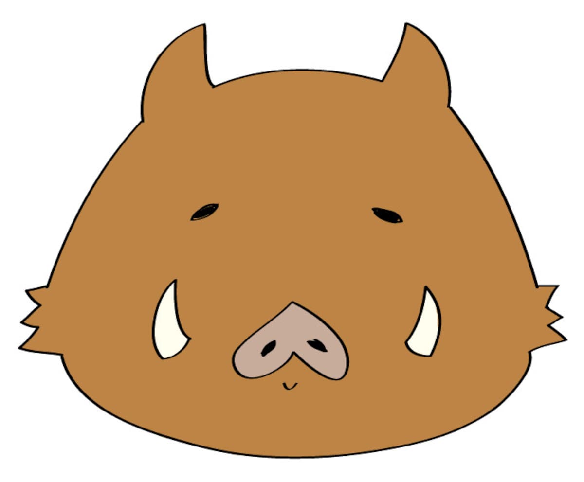 亥　年賀状　イラスト　無料　かわいい