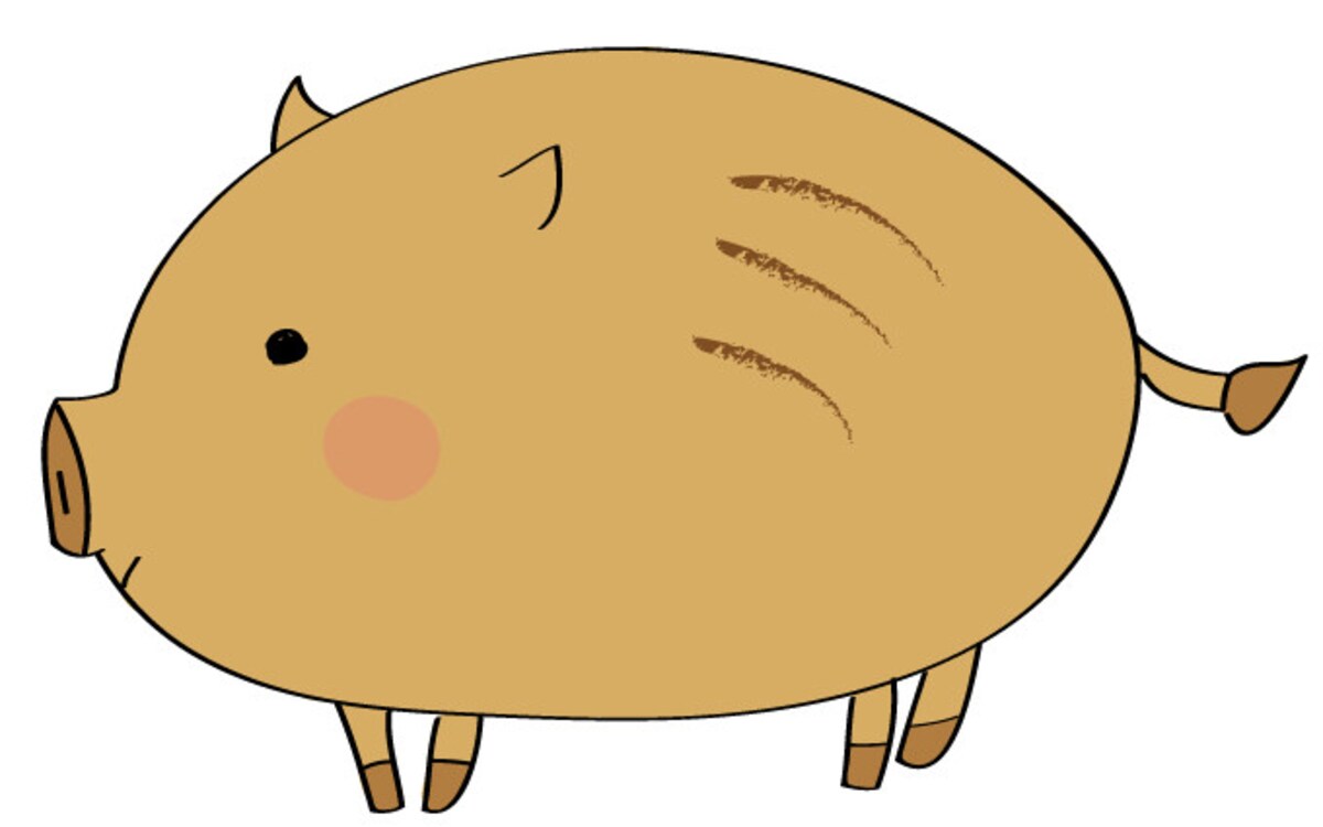 亥　年賀状　イラスト　無料　かわいい　うり坊