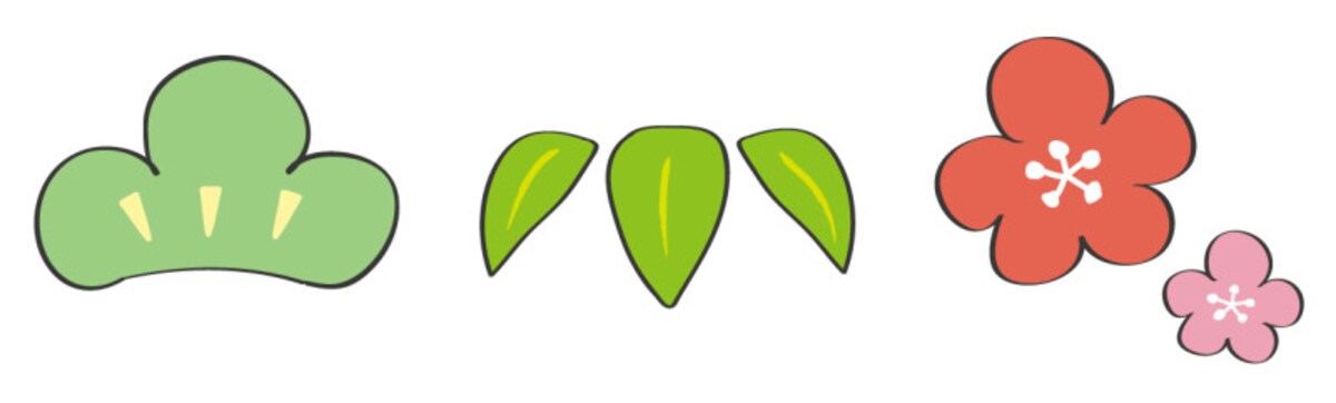 松竹梅　年賀状　イラスト　無料　かわいい