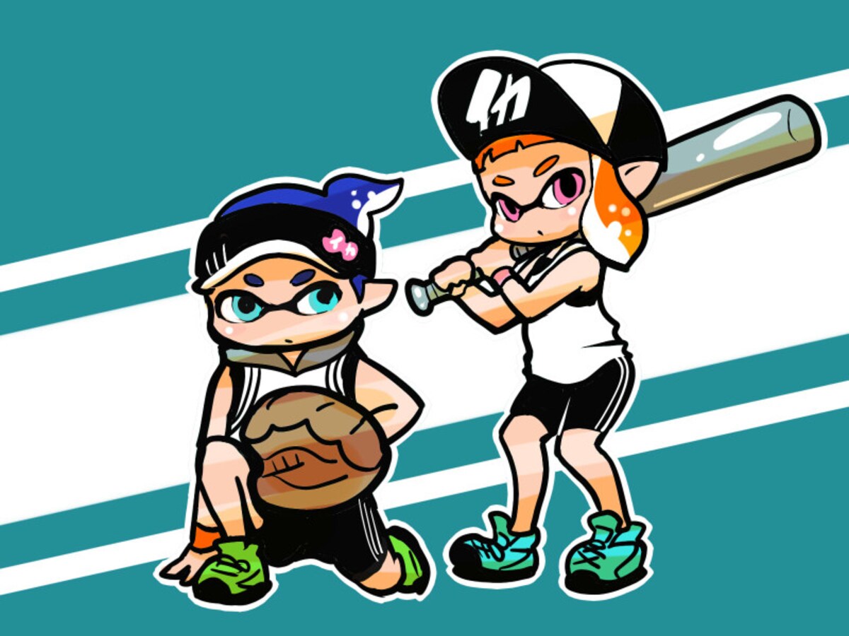 スプラトゥーンと野球の図