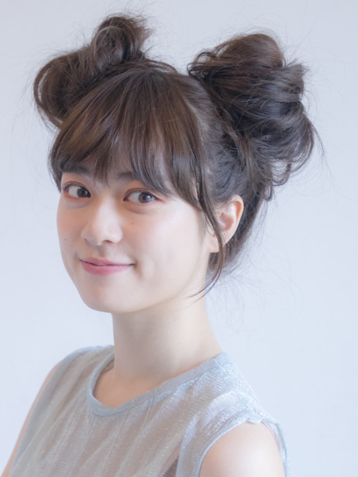 ディズニー髪型ツインお団子