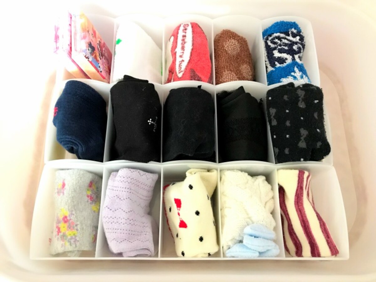 子どもの靴下、ハンカチの収納に