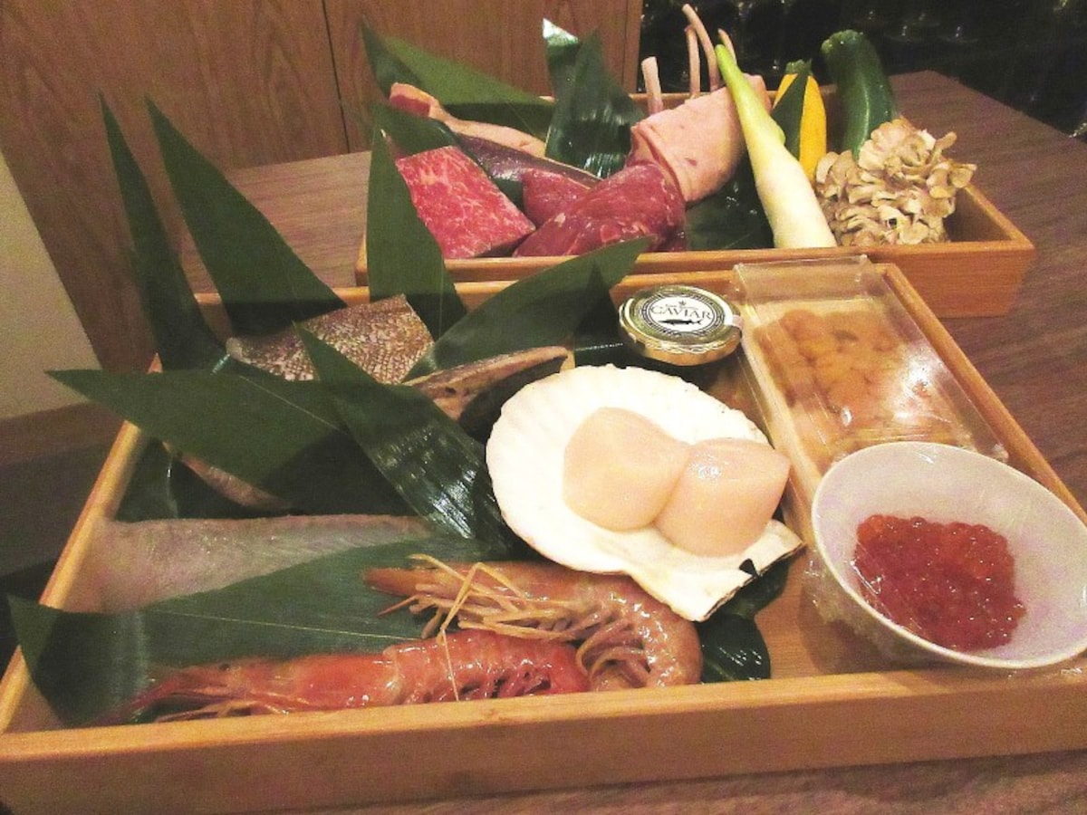 fits アラカルト用の食材が載せられたプラッター