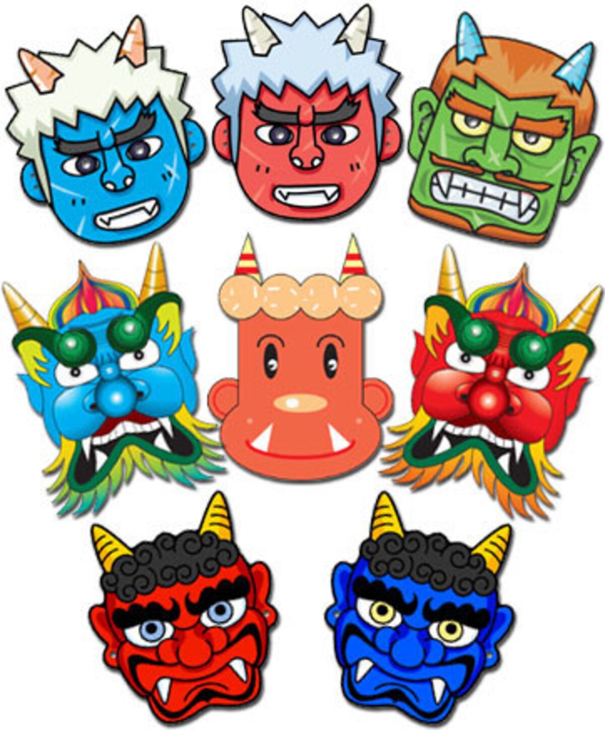節分 手作り 鬼 お面