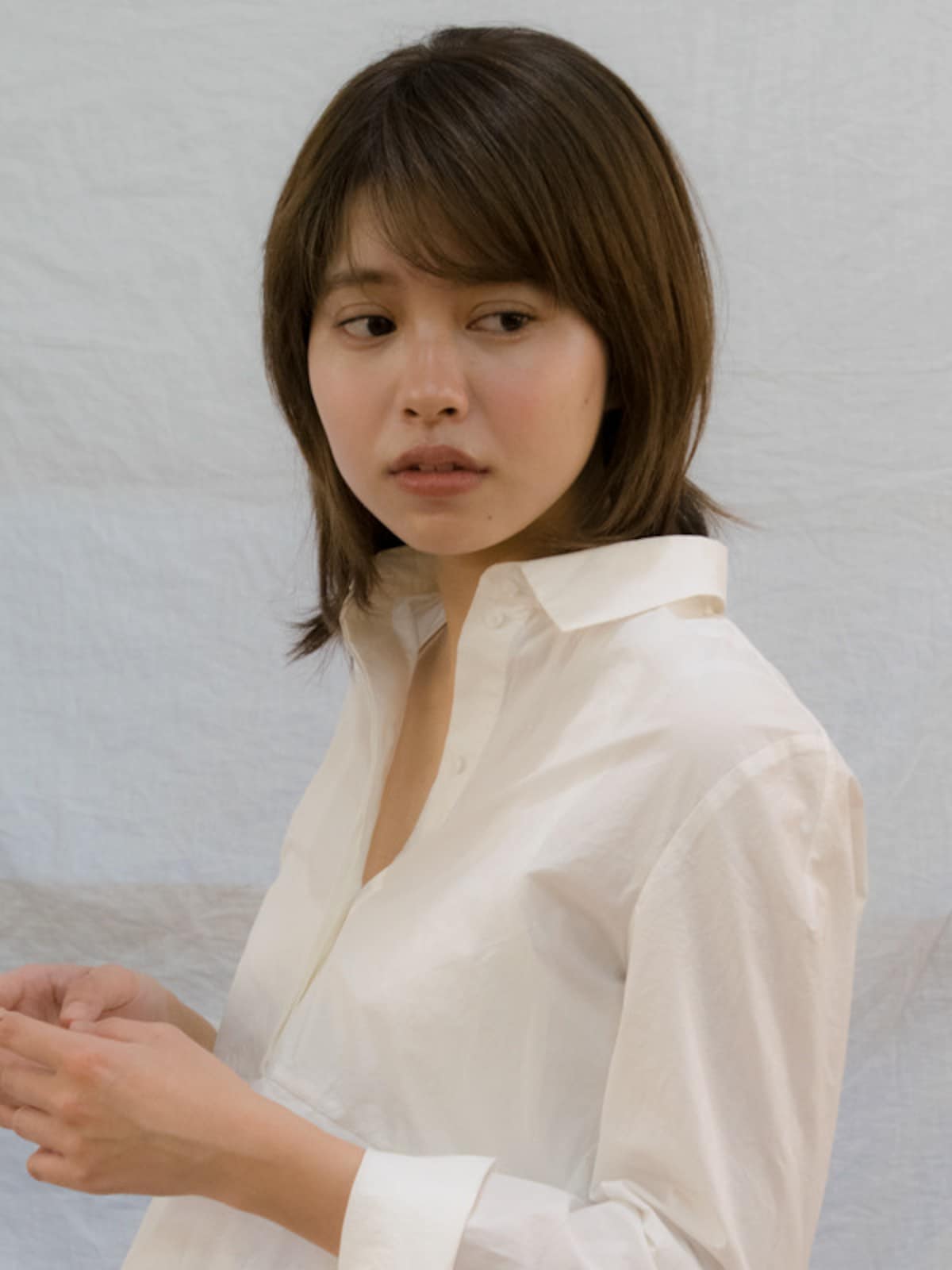 石田ゆり子さん風ヘアストレート