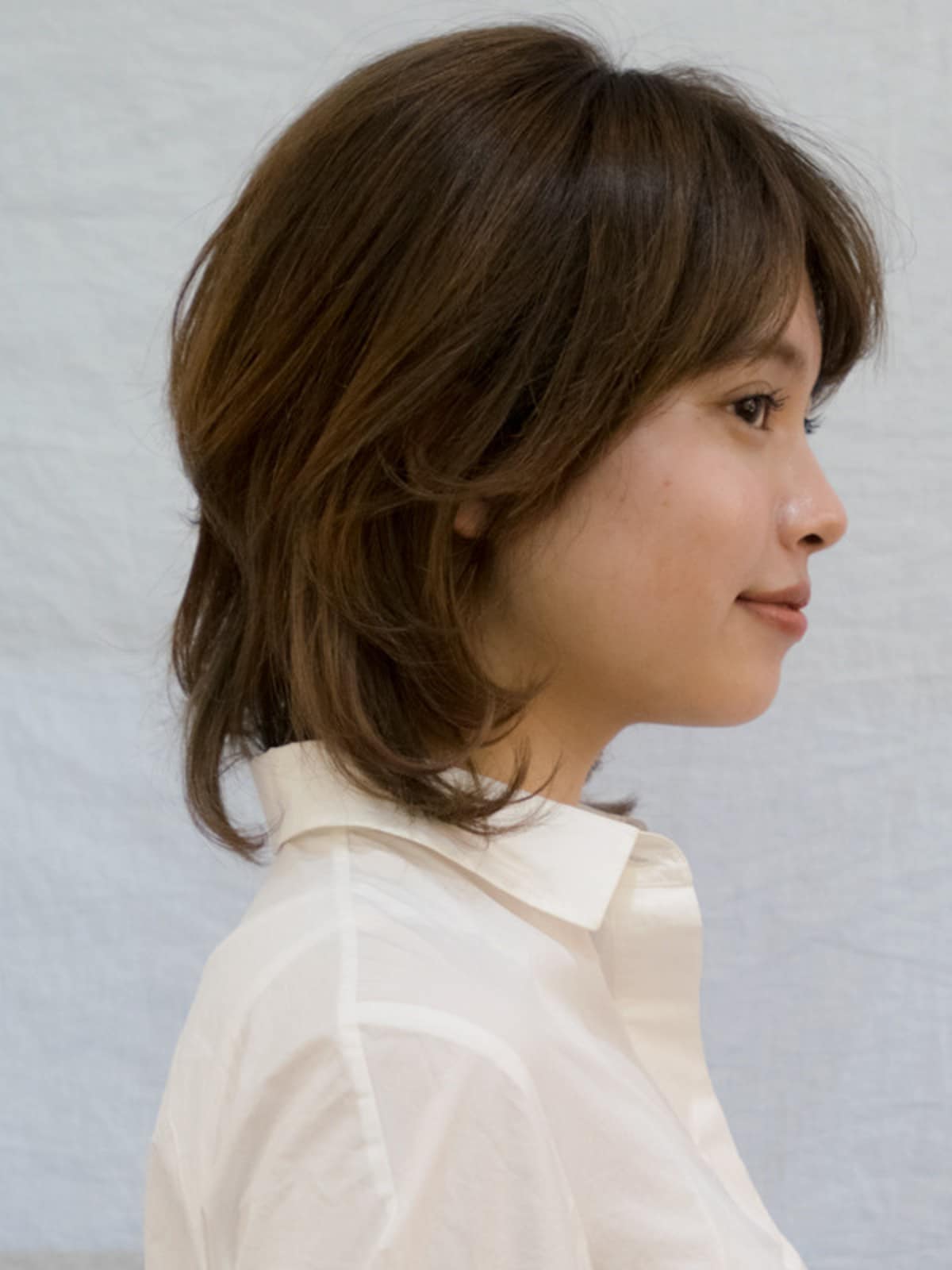 石田ゆり子さん風ゆるパーマヘア　サイド