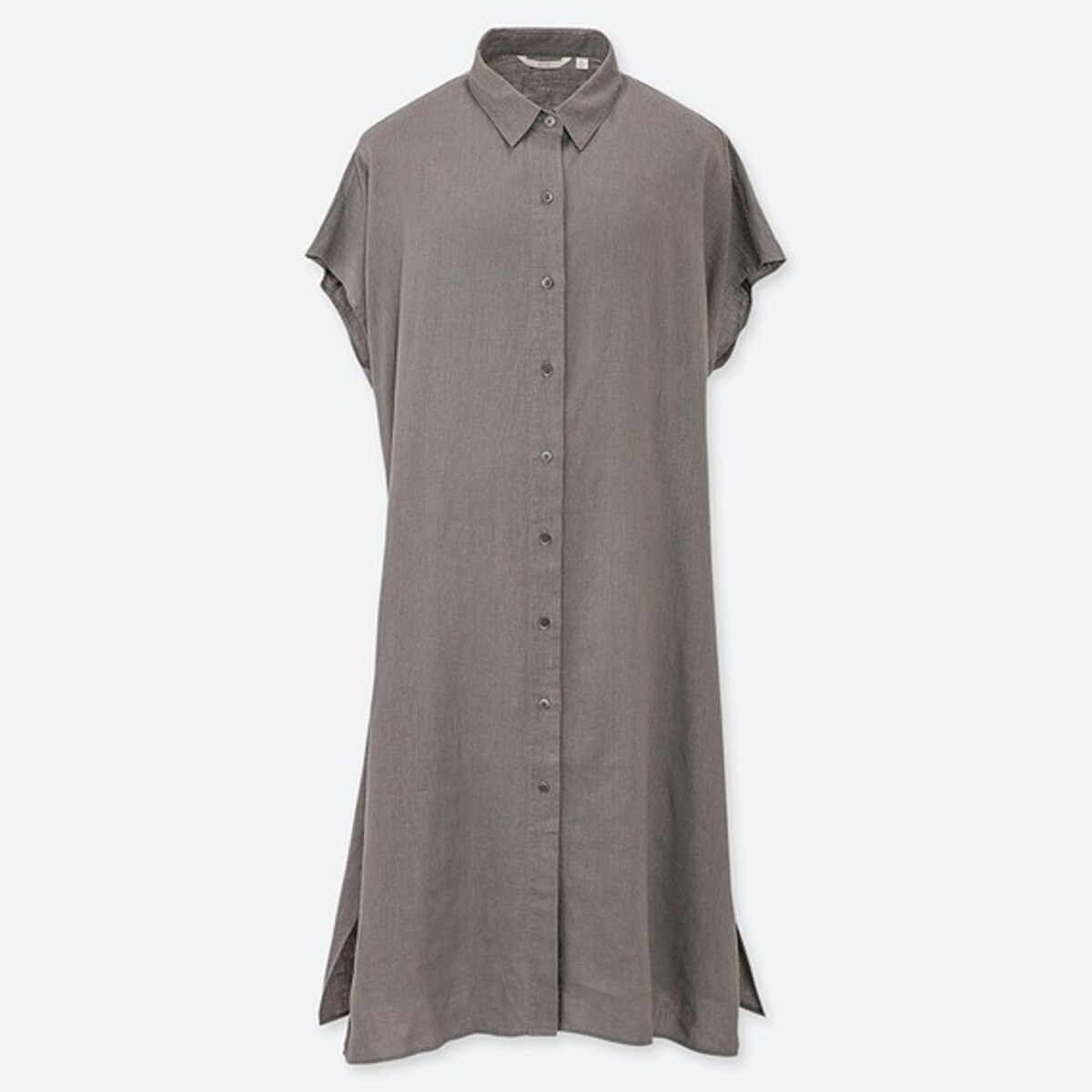 リネンブレンドロングシャツ(半袖)