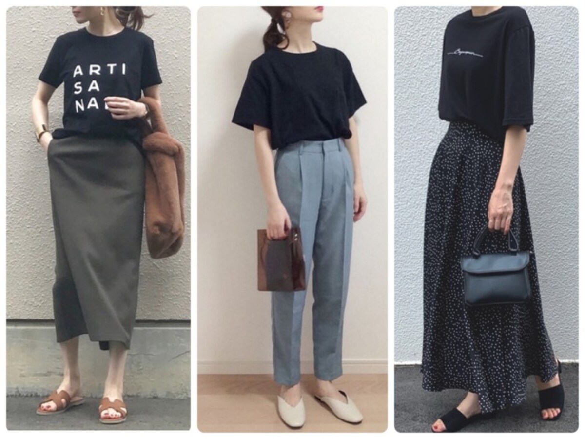 暑い日は一枚で、涼しくなったらインナーに大活躍する黒Tシャツ