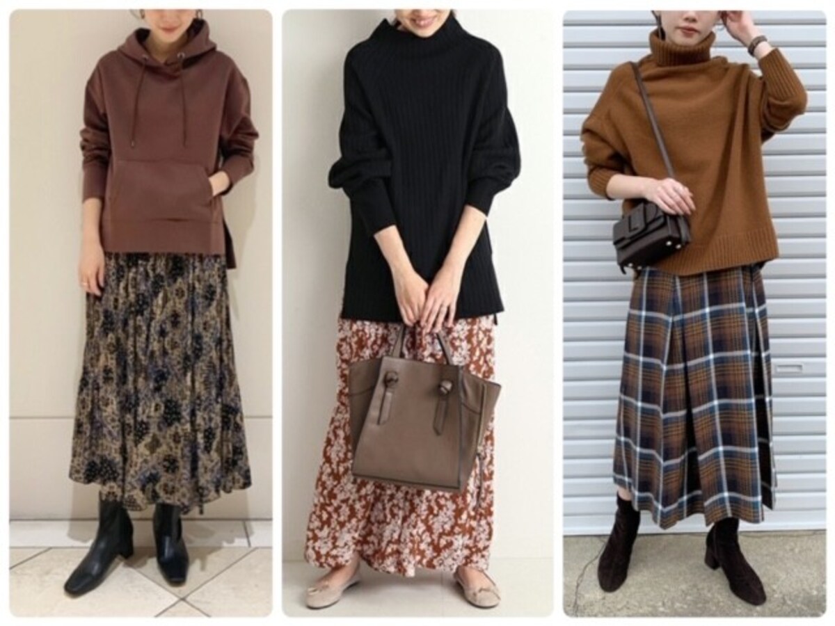 柄スカートなら大人でも気分の上がるおしゃれが楽しめます　出典：WEAR