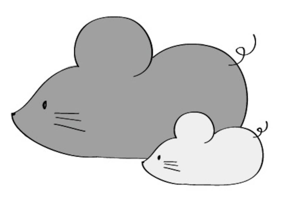 年賀状,2020,ねずみ,子,イラスト,無料