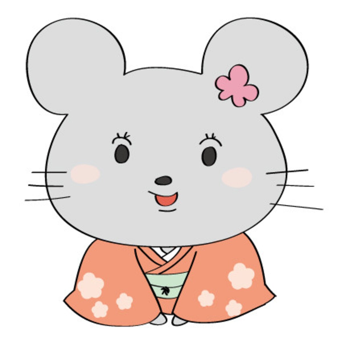 年賀状,2020,ねずみ,子,イラスト,無料