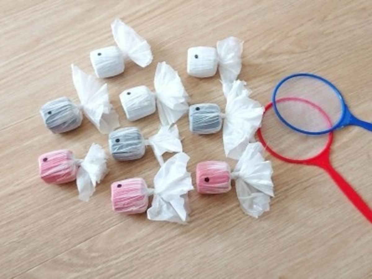 ペットボトルのキャップで工作！金魚すくいのおもちゃ