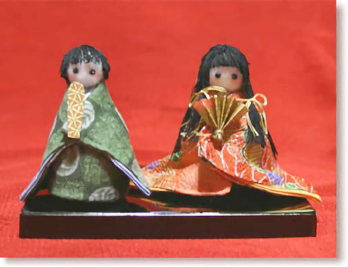 ちりめんや千代紙でお雛様製作！わらべ雛の手作りお雛様・お内裏様