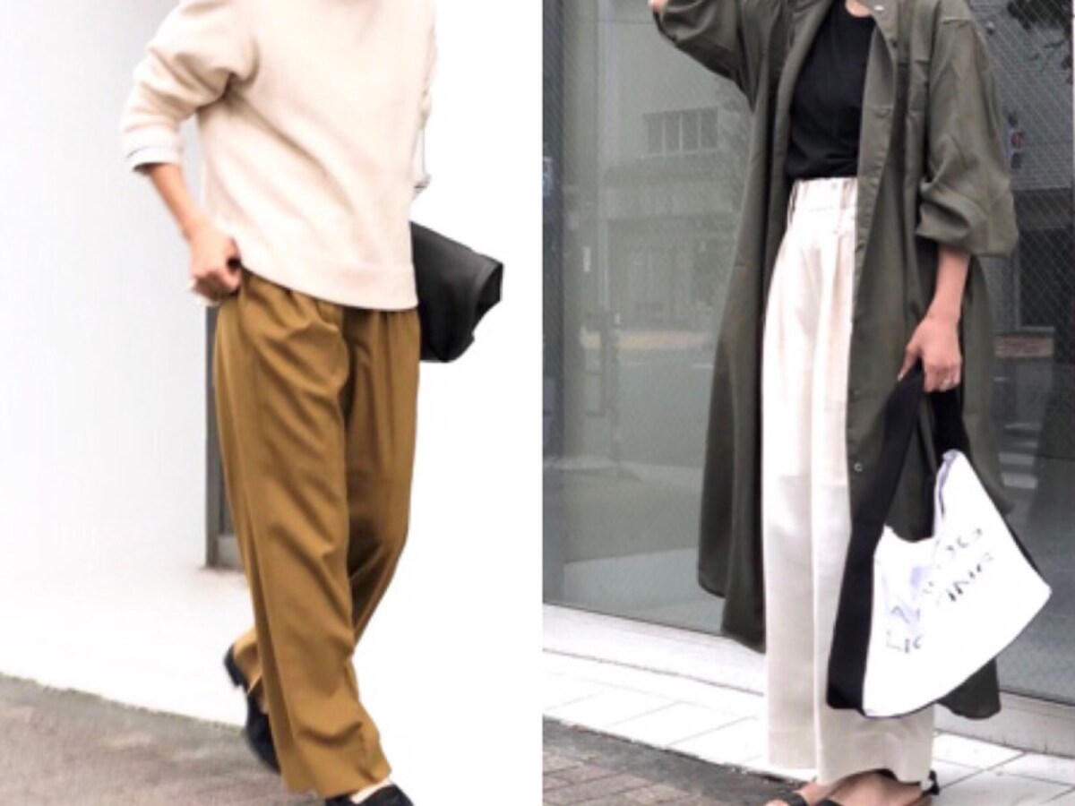 トップスかボトムスを白にすることで、簡単にまとまるコーディネートに
