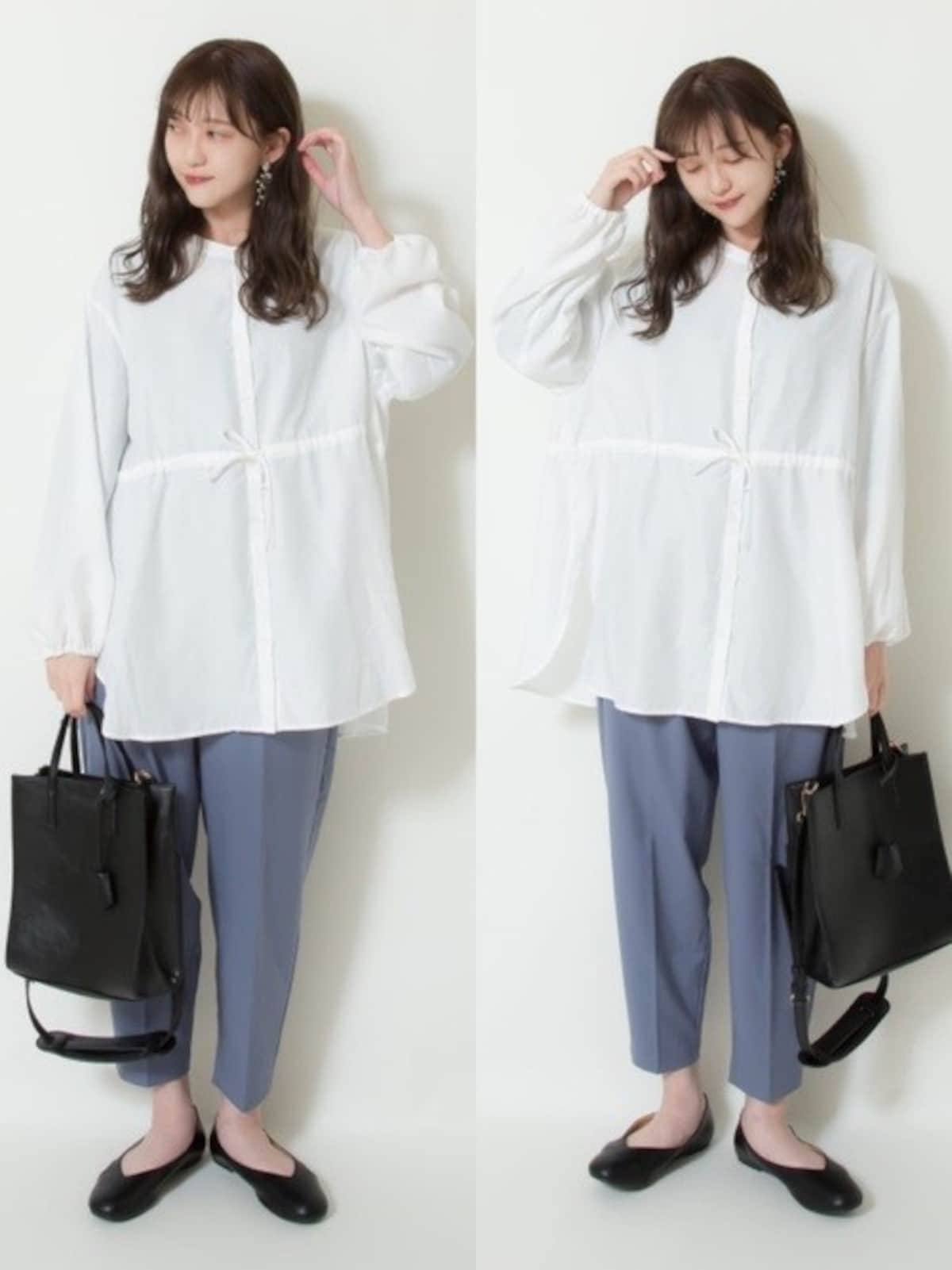 切り替えがおしゃれなシャツとバッグがしまむらアイテム　出典：WEAR