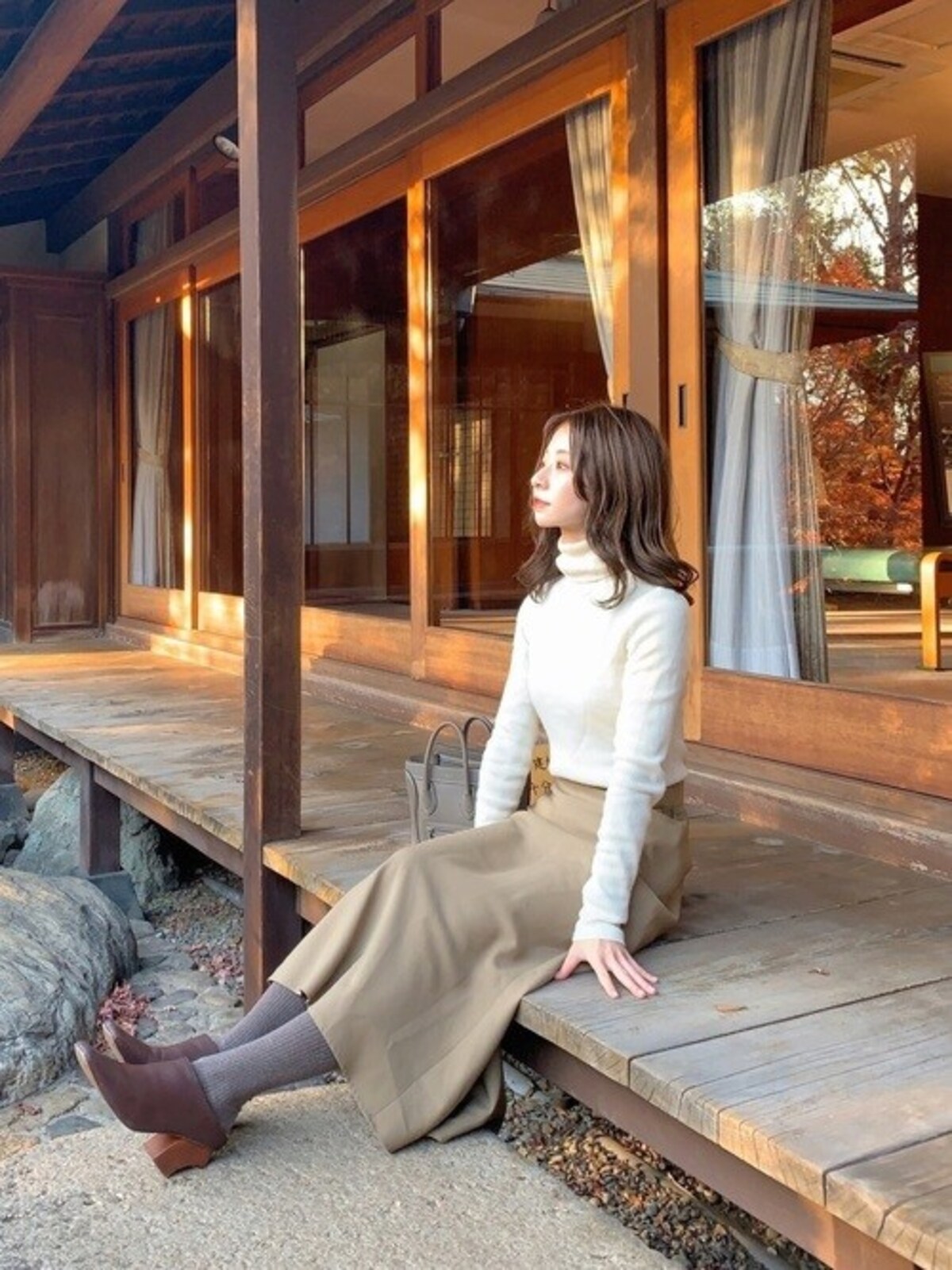 肌触りがよくて高品質の無印ニットはずっと着られる　出典：WEAR