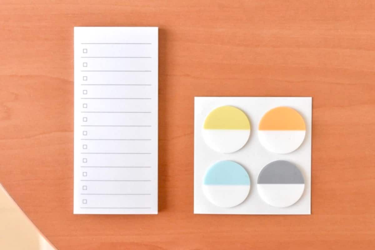 無印良品 チェックリスト付箋 端にも貼れるチェックリスト付箋紙 | 無印良品