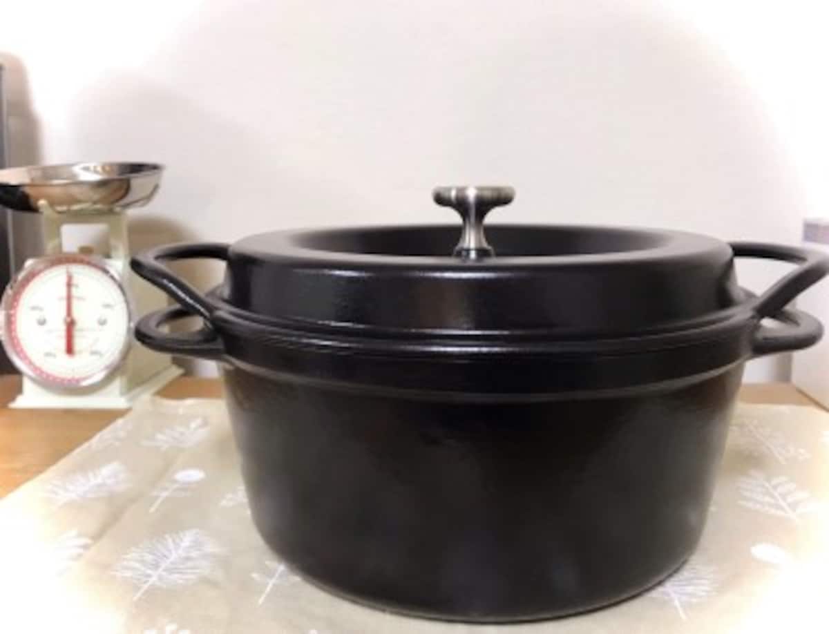 オープンポットラウンド 22cm パールピンク