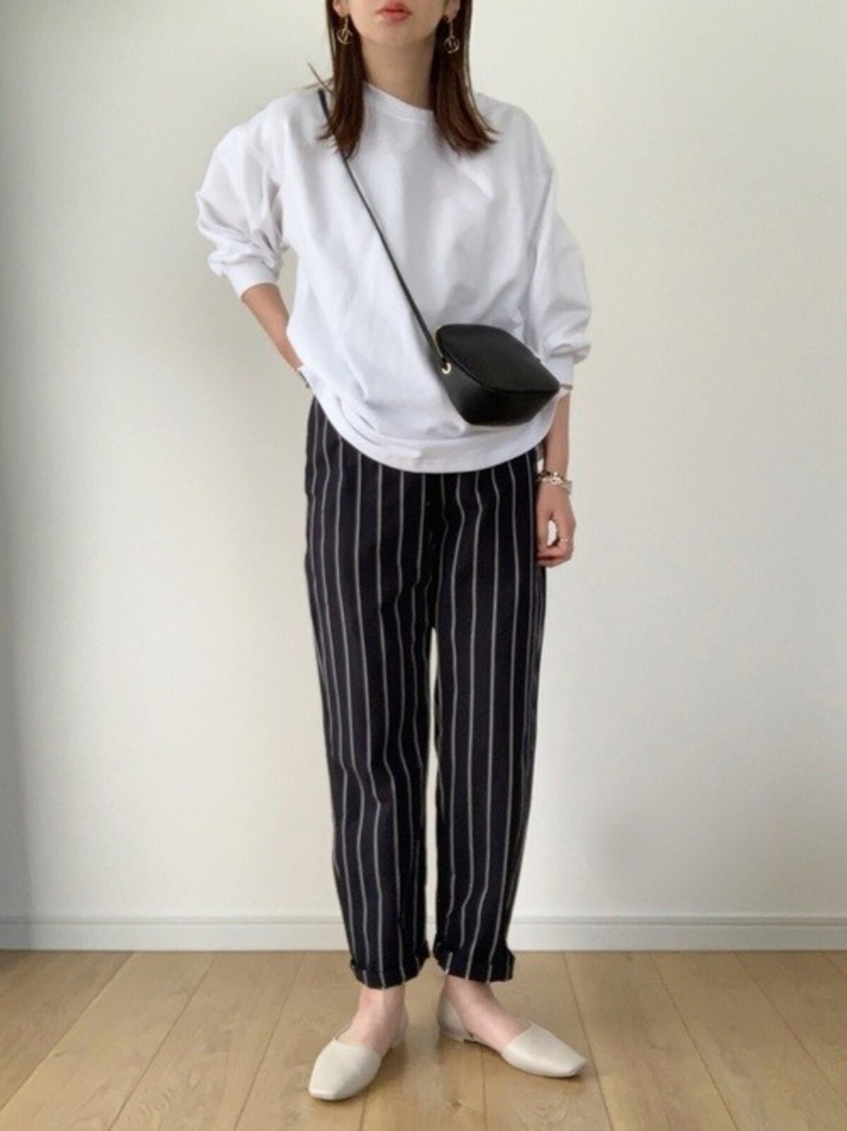 GU  シェフパンツ(ストライプ)  1490円（税抜）