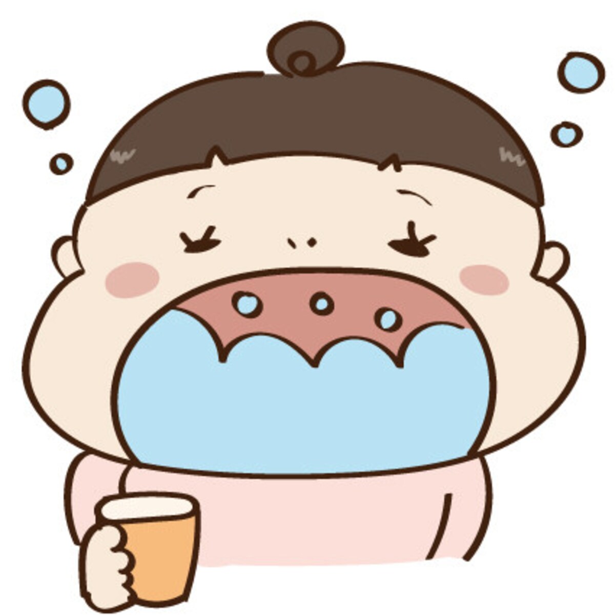 イラスト　うがい　女の子　無料　カラー