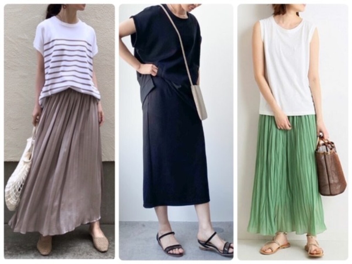 カジュアルでもどこか品よく、女性らしいコーデがおすすめです