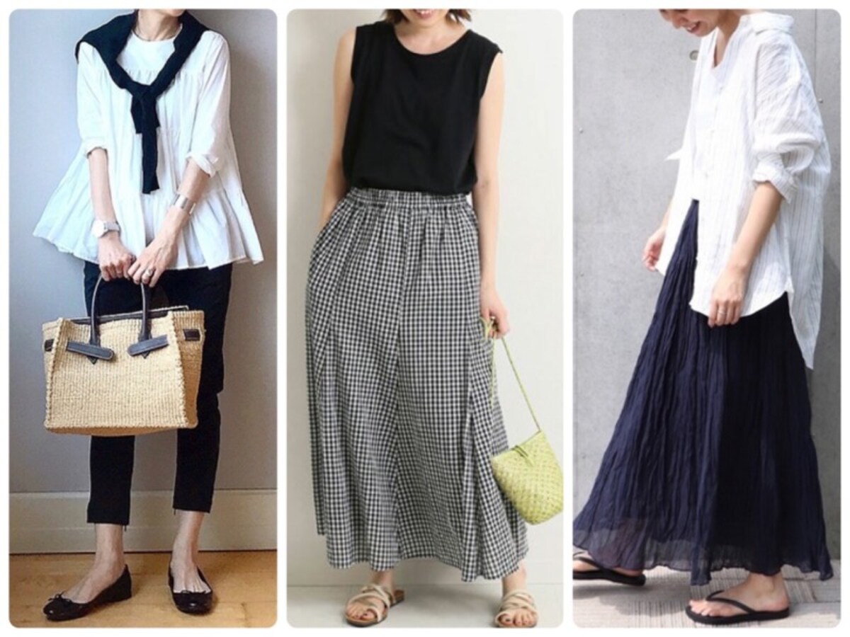 大人可愛い甘めコーデは洗練度もアップするモノトーンがおすすめ　出典：WEAR
