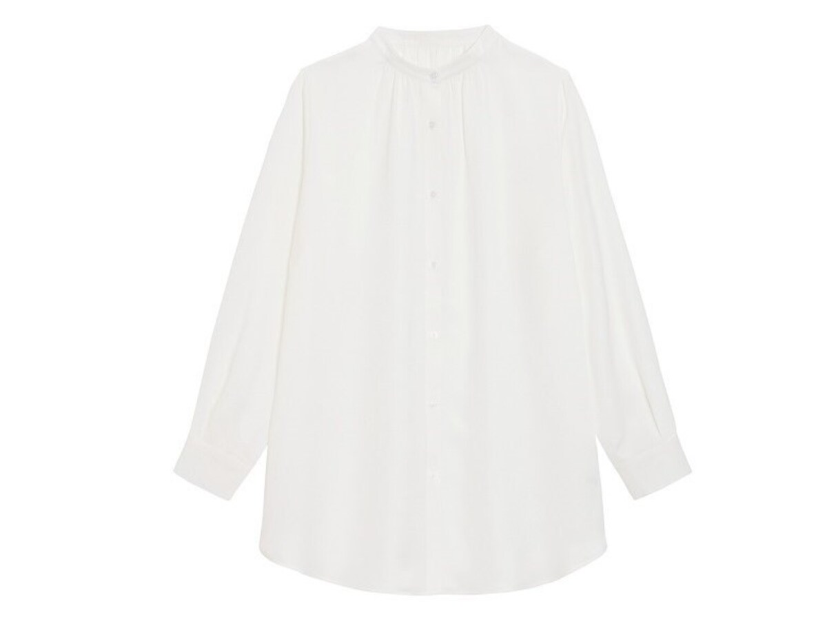 GU  バンドカラーロングシャツ  1990円（税抜）