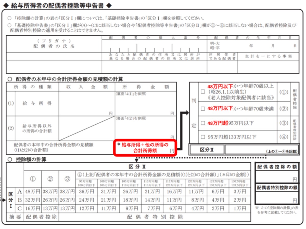 2020年,令和2年,配偶者控除,48万円,配偶者特別控除