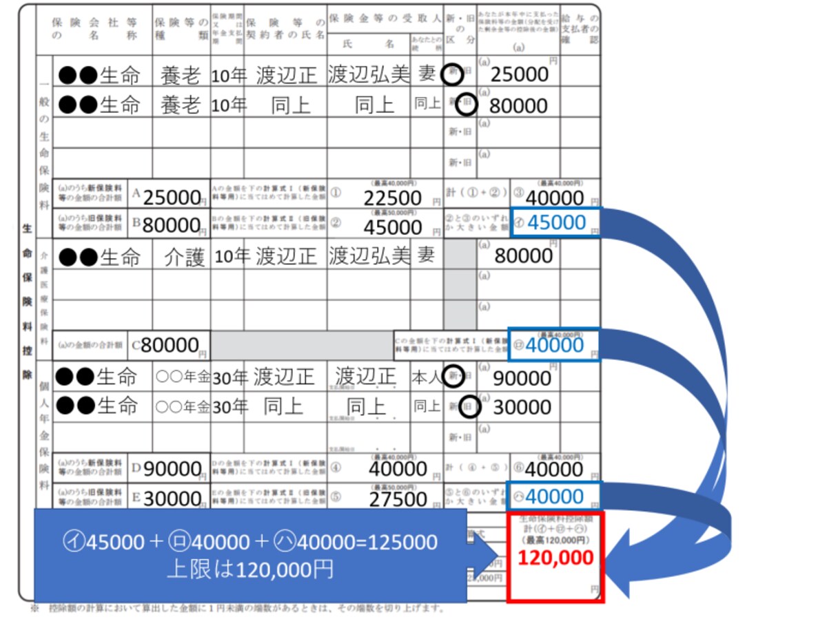 一般の生命保険,介護・医療保険,個人年金保険,限度額,12万円