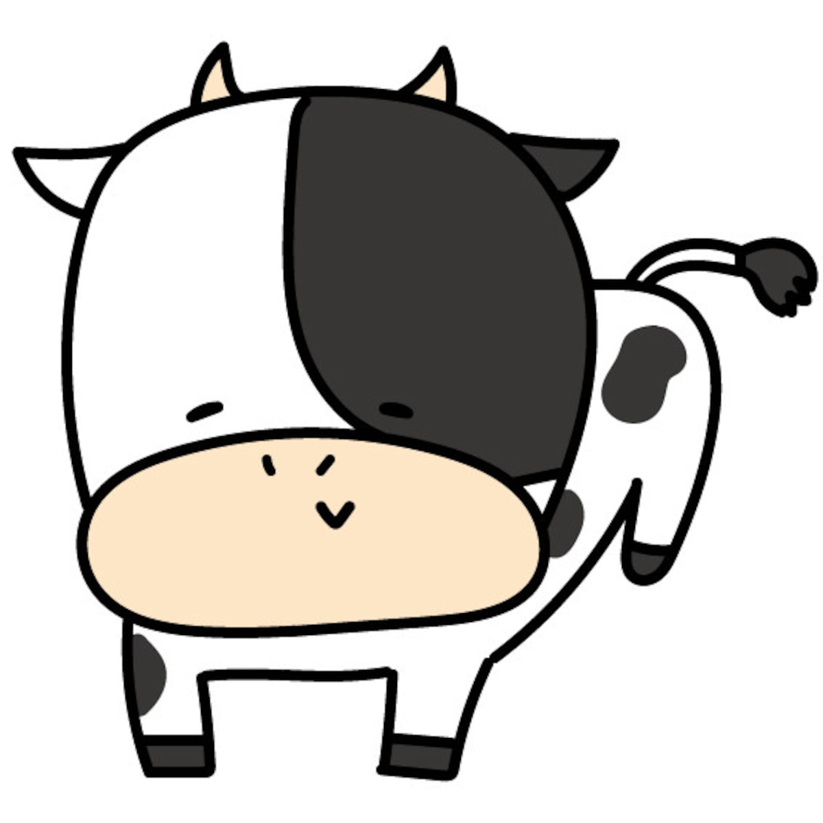 うし　牛　ウシ　イラスト　年賀状　2021 干支　無料　フリー　かわいい カラー