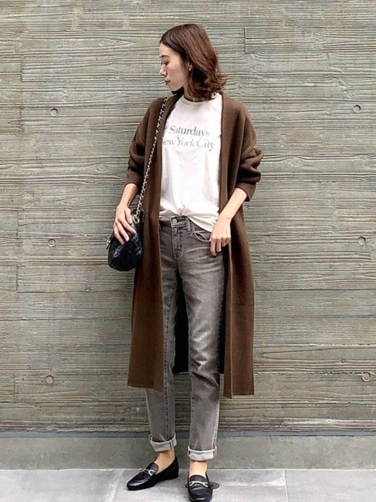 しっかり長め丈なのが大人っぽい「ニットロングガウン」　出典：WEAR
