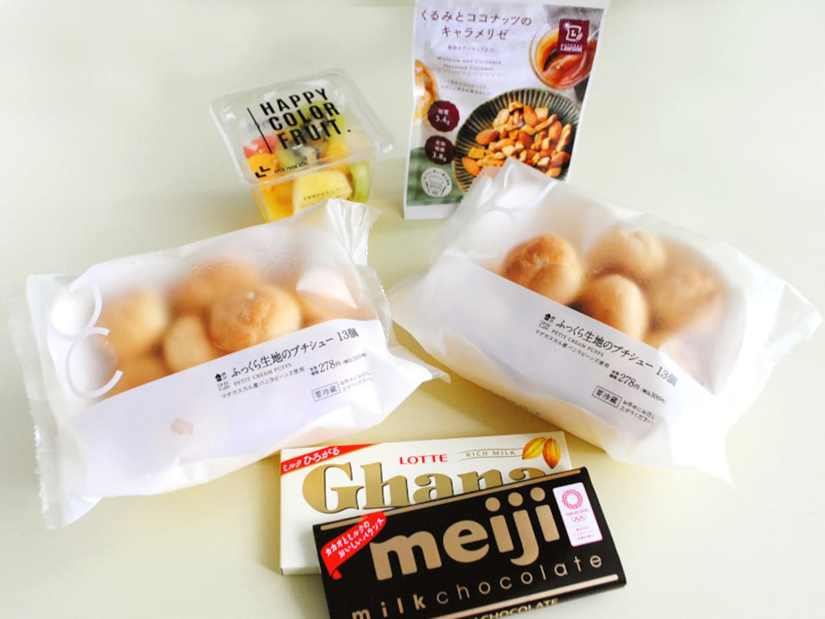 コンビニスイーツで即席バースデーケーキ