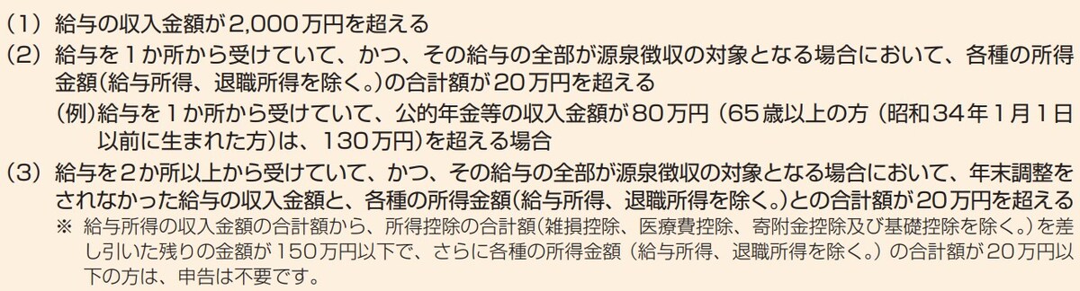 令和5年,確定申告,国税庁,給与所得者,年金受給者