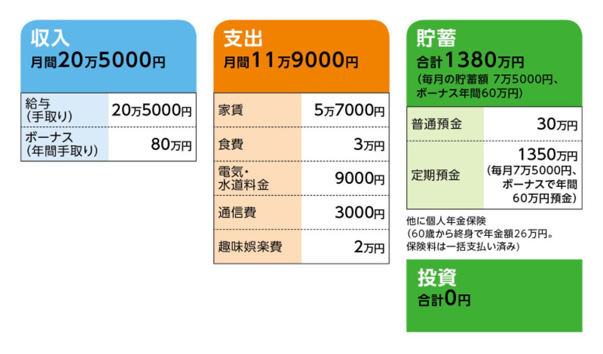 「セミリタイヤしたい！」さんの家計収支データ