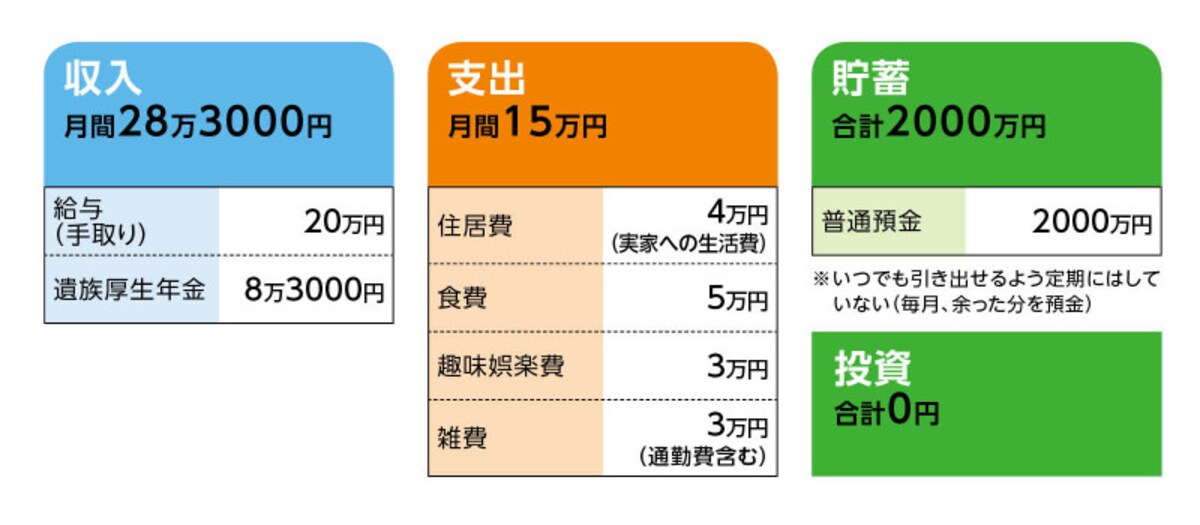 相談者「ドラ」さんの家計収支データ