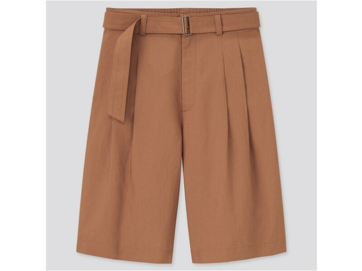 ユニクロ　リネンブレンド ベルテッド キュロットパンツ　2990円（税込）