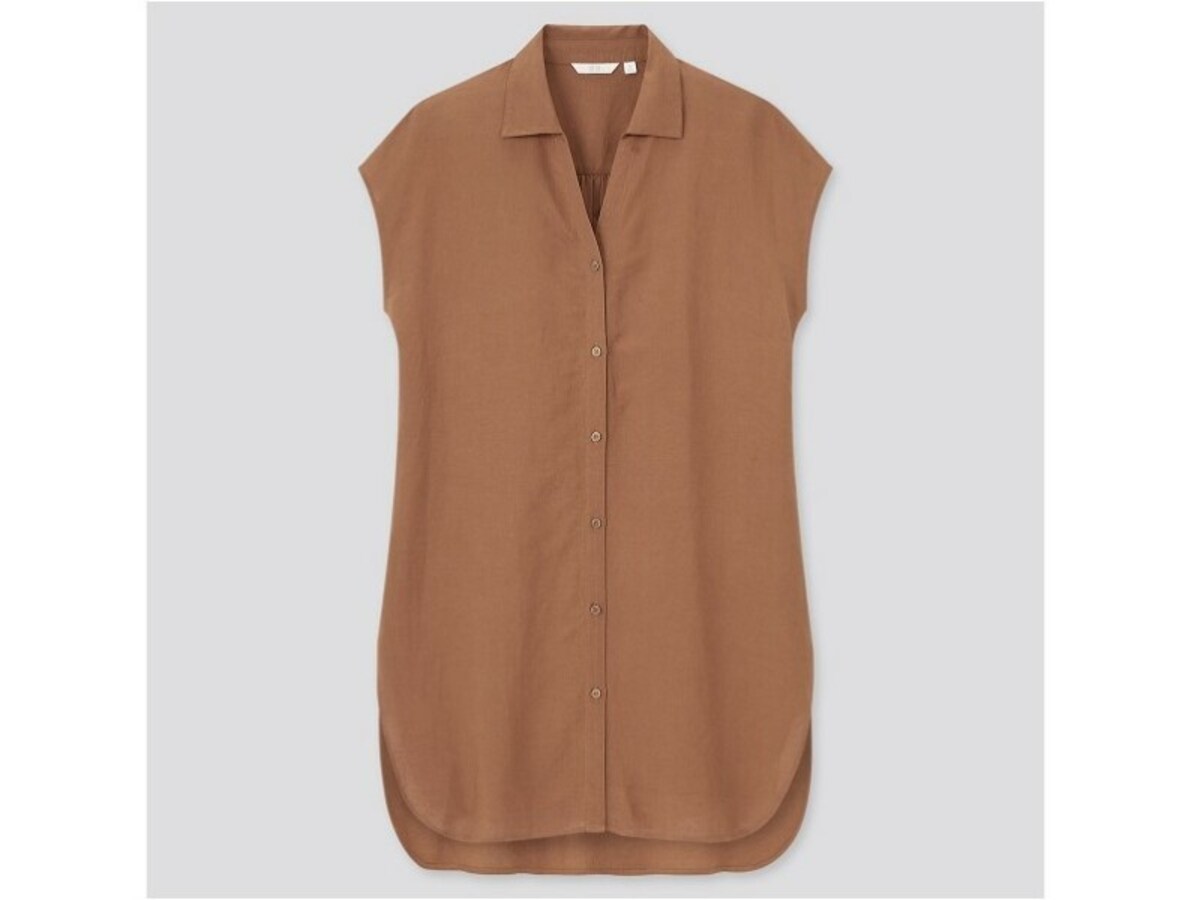 ユニクロ　リネンブレンドロングシャツ　2990円（税込）