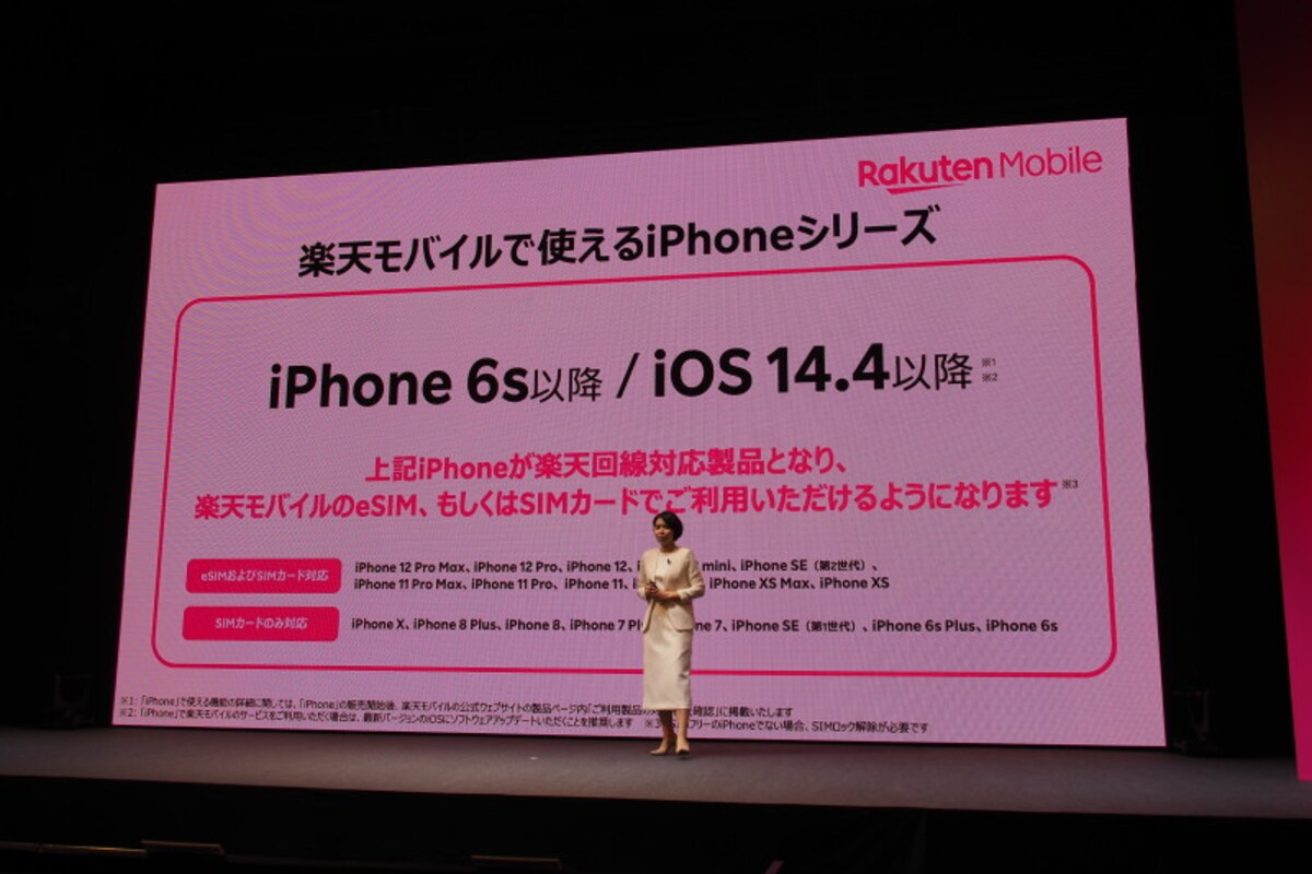楽天モバイルiPhone