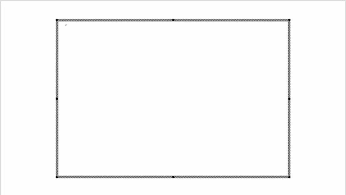 スライドに表示された「Microsoft Word Document」の枠。この中に文字を入力する