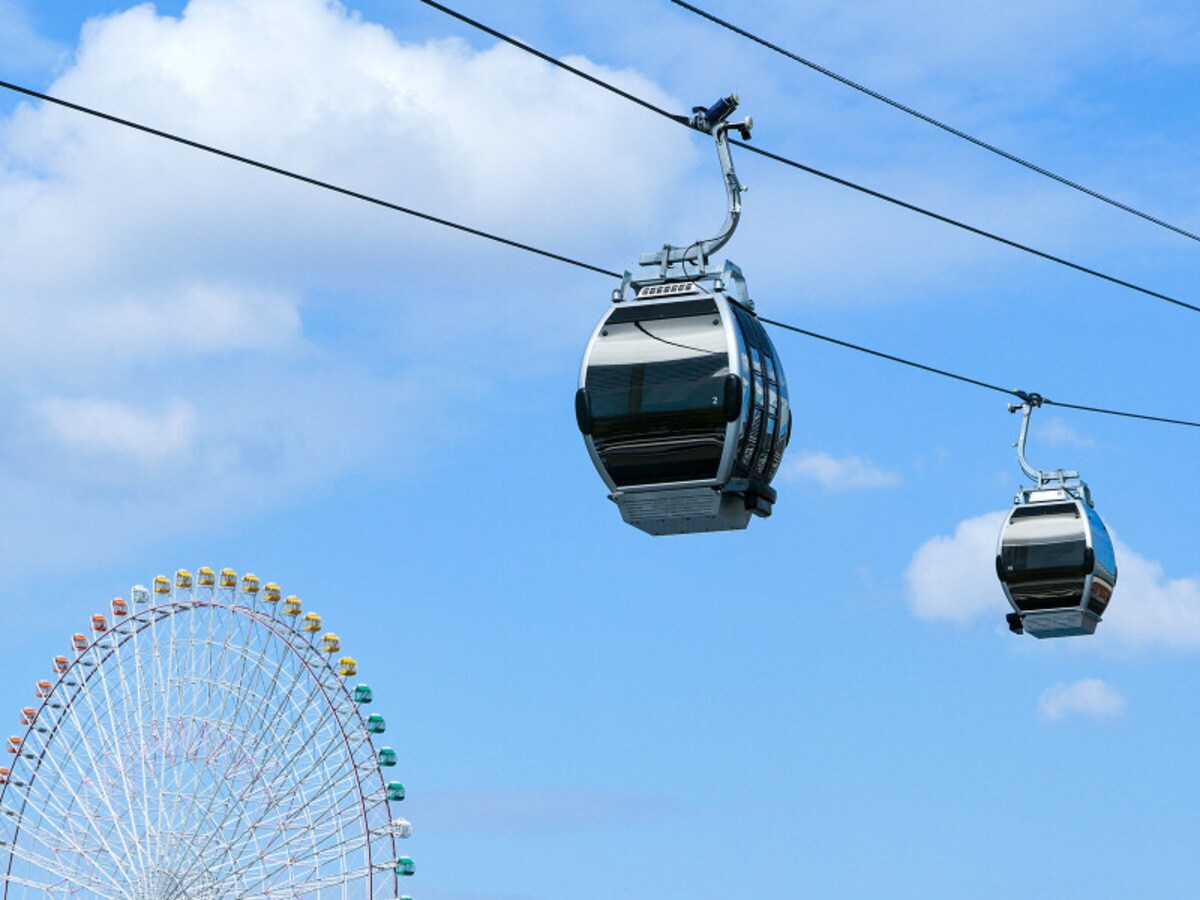 2021年4月22日に開業した都市型循環式ロープウェイ「YOKOHAMA AIR CABIN（ヨコハマ・エア・キャビン）」（2021年4月19日撮影）