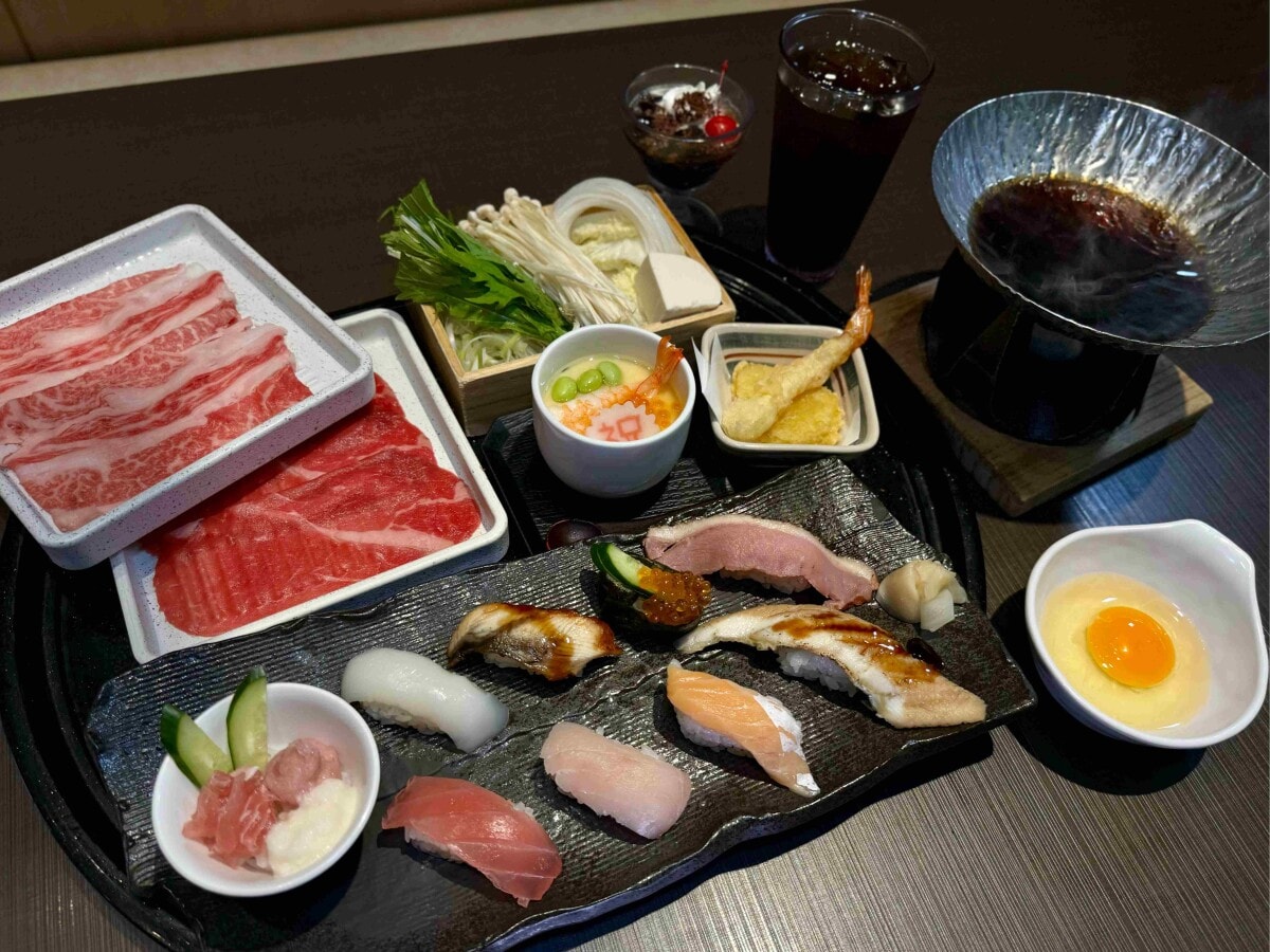 ゆず庵の「夏寿司・しゃぶしゃぶ贅沢御膳」