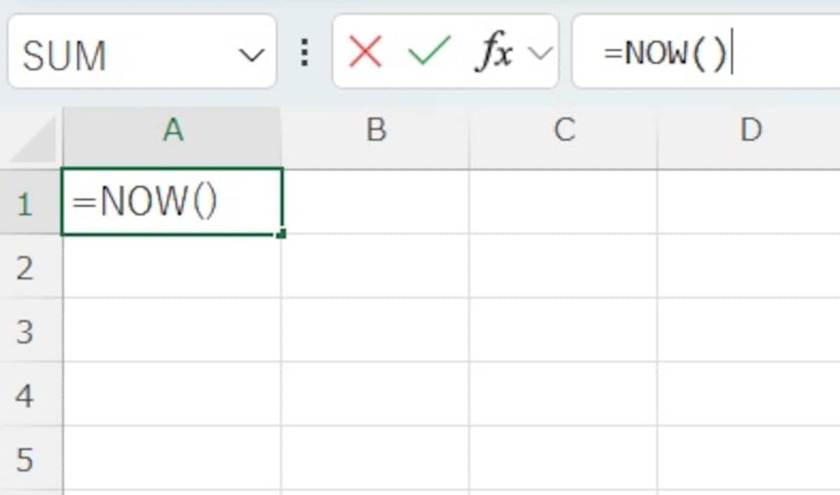 NOW関数の使い方