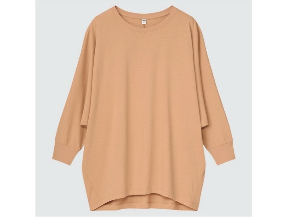 ユニクロ　スムースコットンドルマンスリーブT　1500円（税込）
